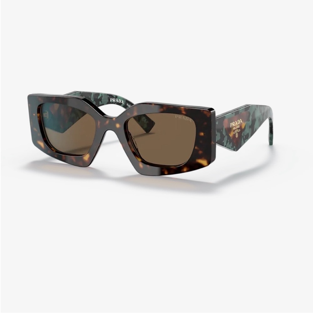 Prada Multicolor Rectangle Acetate Sunglasses - T… - image 1